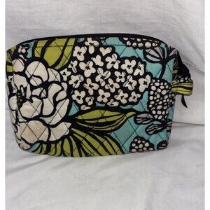 Vera Bradley Small Cosmetic Bag In Island Blooms Zip Top Floral Travel Dorm